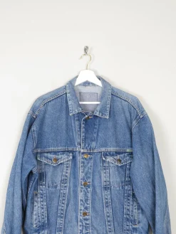 Men's Vintage Blue Denim Jacket Oversized 80s M