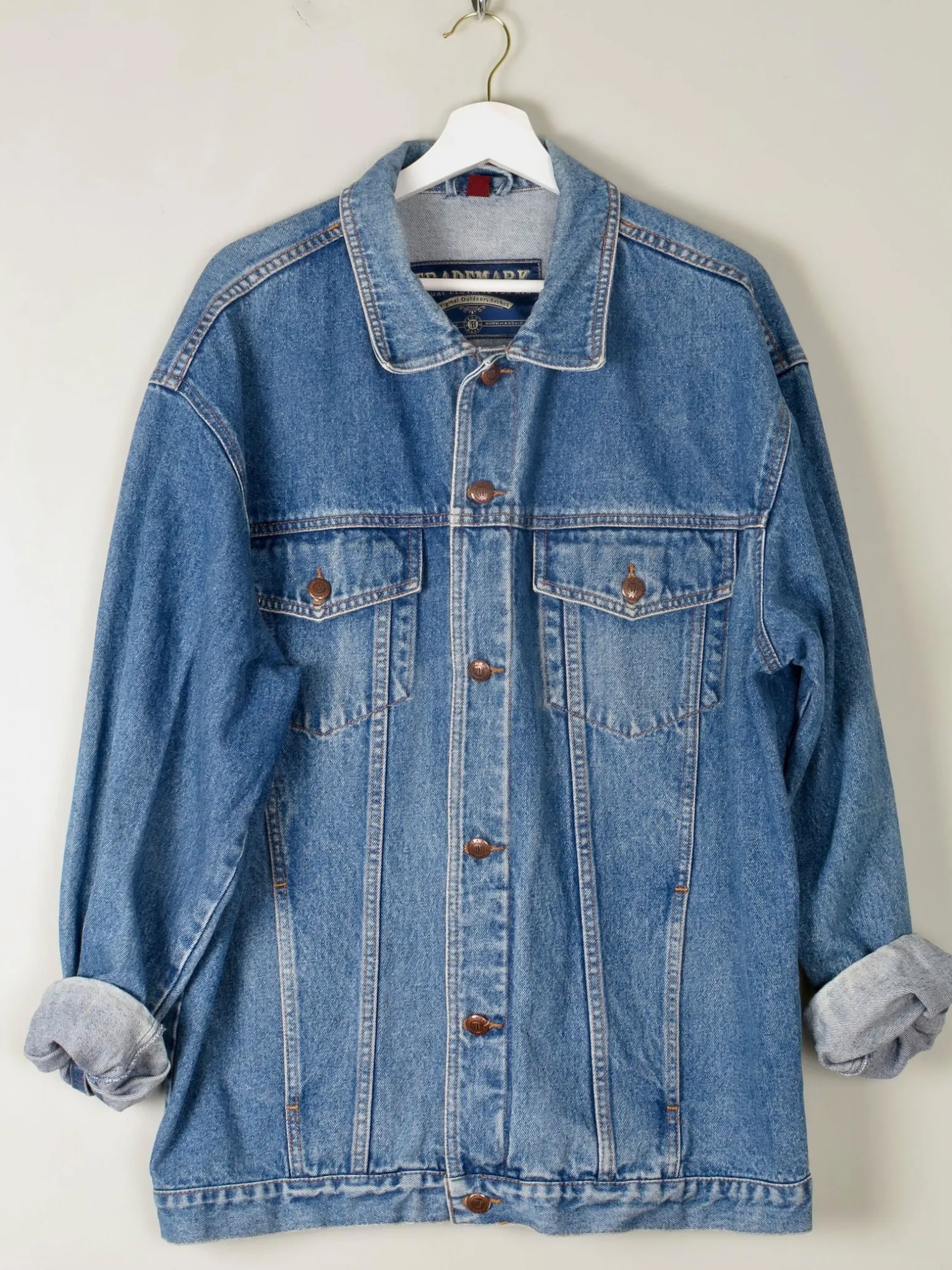 Men's Vintage Blue Denim Jacket L/XL