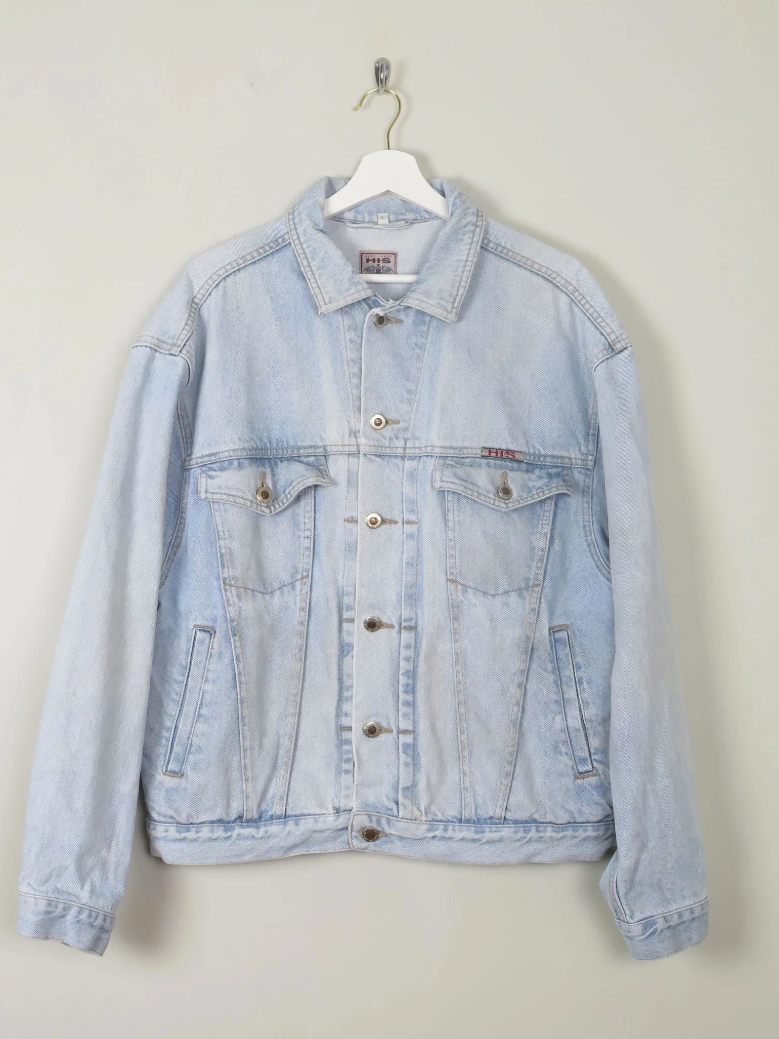 Men's Vintage Blue Denim Jacket L