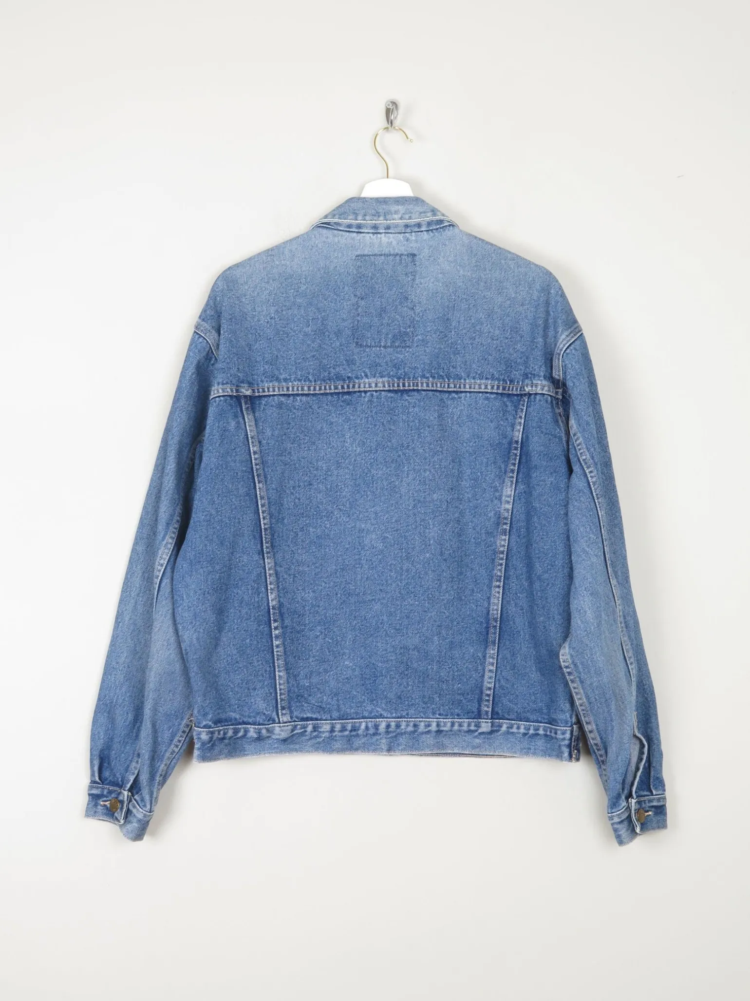 Men's Vintage Blue Denim Jacket Oversized 80s M