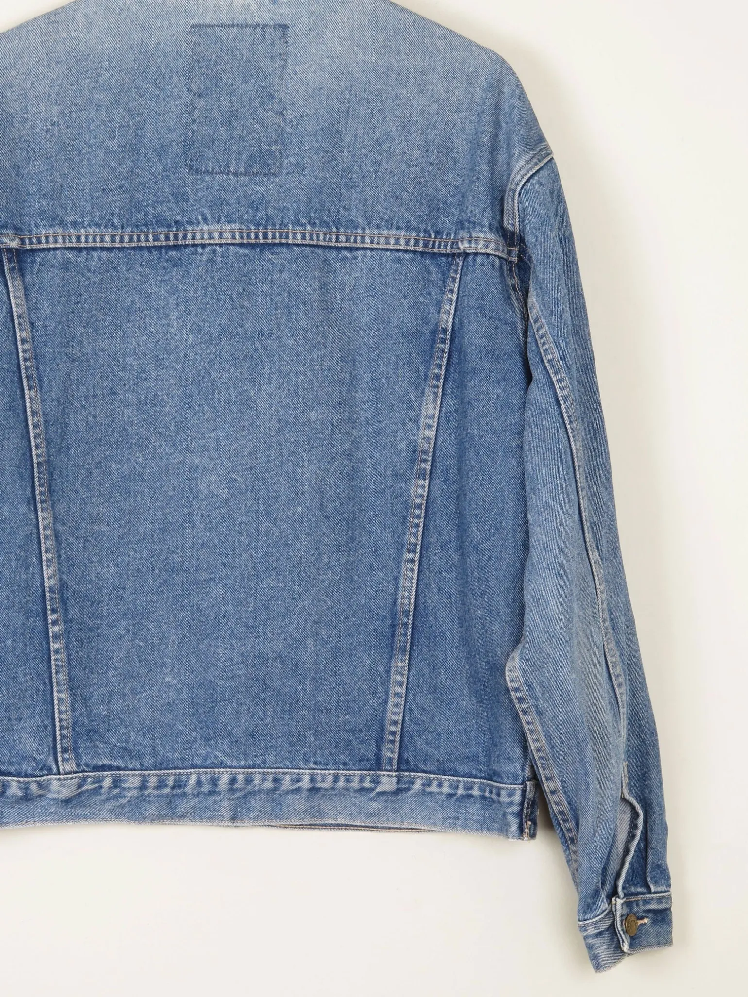 Men's Vintage Blue Denim Jacket Oversized 80s M