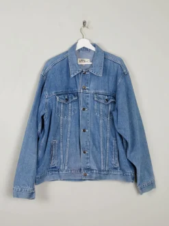 Men's Vintage Blue Denim Oversized Jacket XL