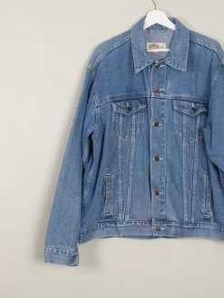 Men's Vintage Blue Denim Oversized Jacket XL