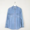 Men's Vintage Blue Denim Shirt S