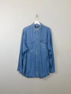 Men's Vintage Blue Denim Shirt Route 66 XL