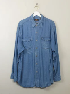 Men's Vintage Blue Denim Shirt Route 66 XL