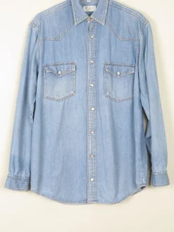 Men's Vintage Blue Denim Shirt S