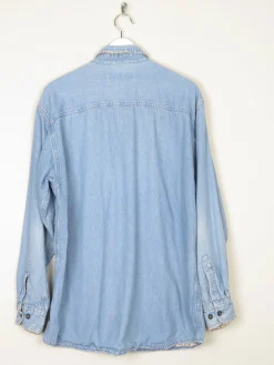 Men's Vintage Blue Denim Shirt L