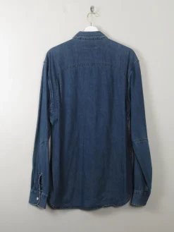 Men's Vintage Blue Denim Shirt XL