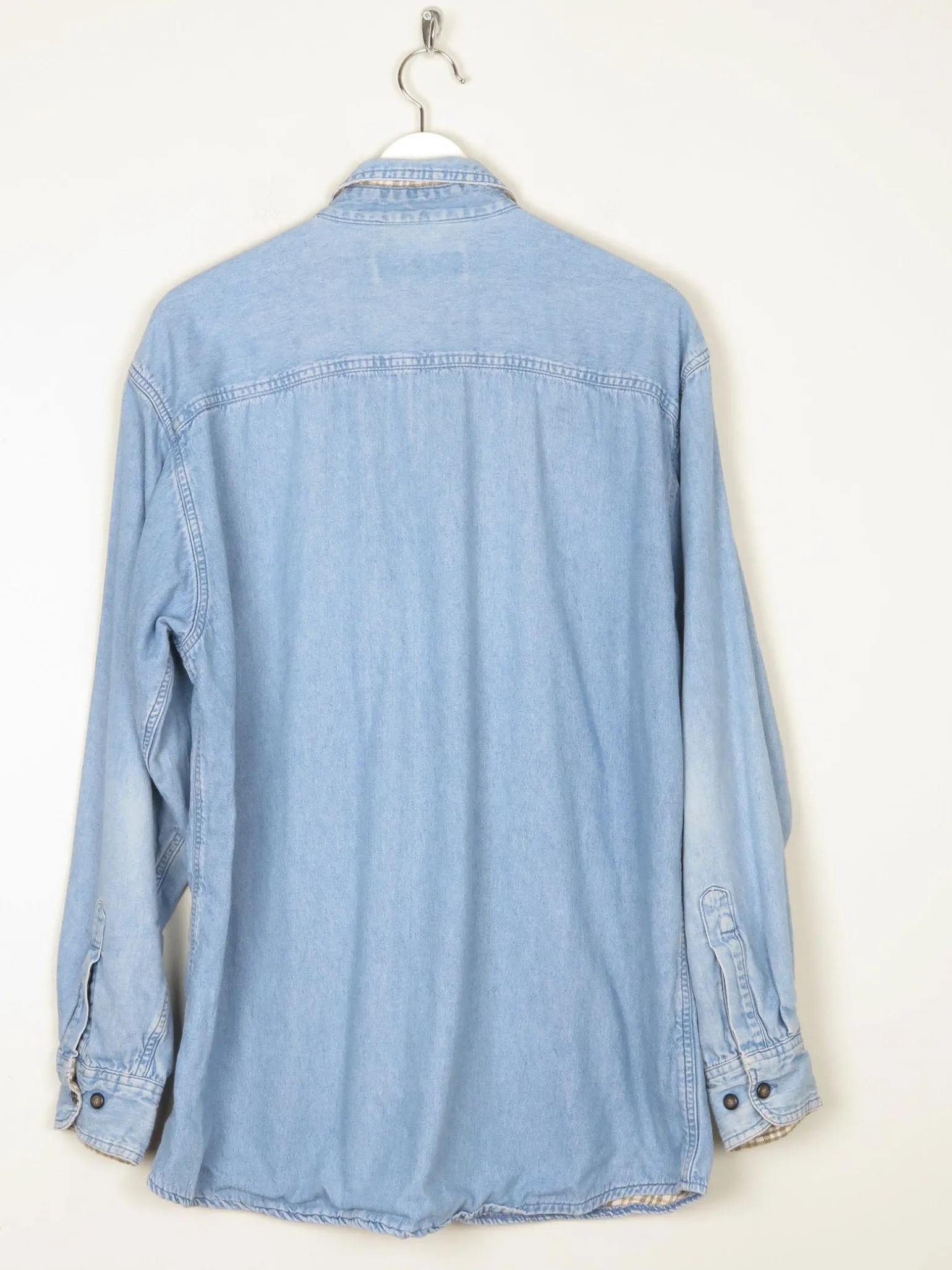 Men's Vintage Blue Denim Shirt L