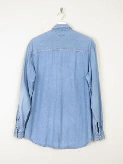 Men's Vintage Blue Denim Shirt S