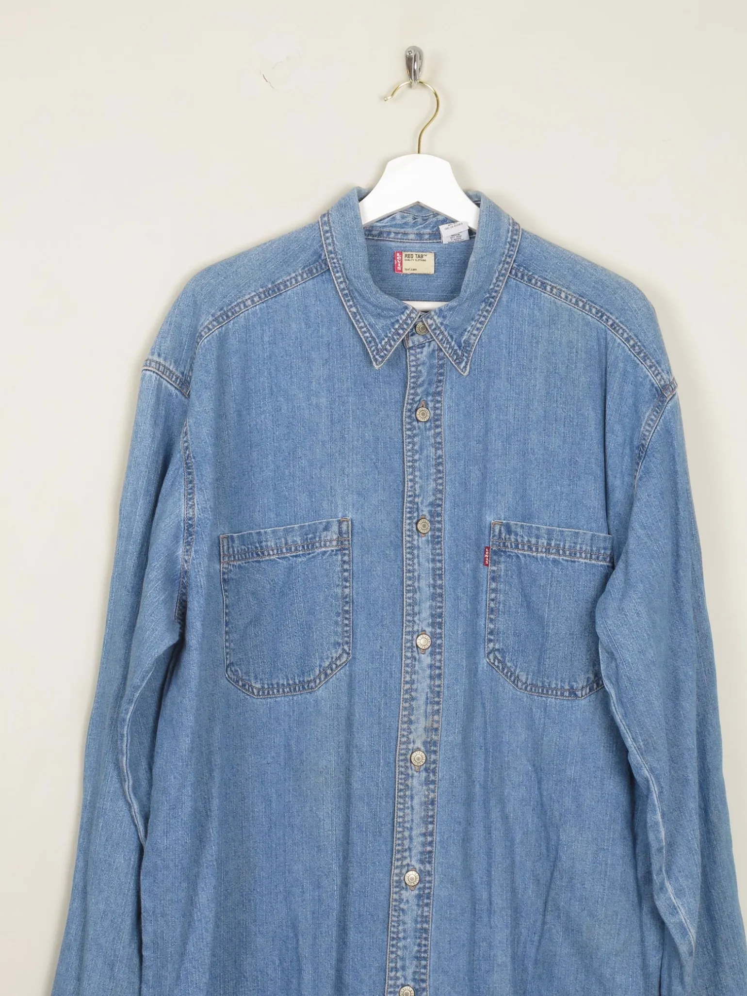 Men's Vintage Blue Levi's Denim Shirt Oversized L
