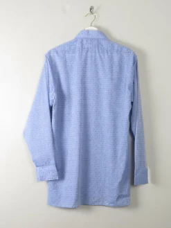 Men's Vintage Blue Patterned Shirt L