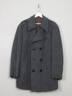Men's Vintage Blue Tweed Short Coat 44/L
