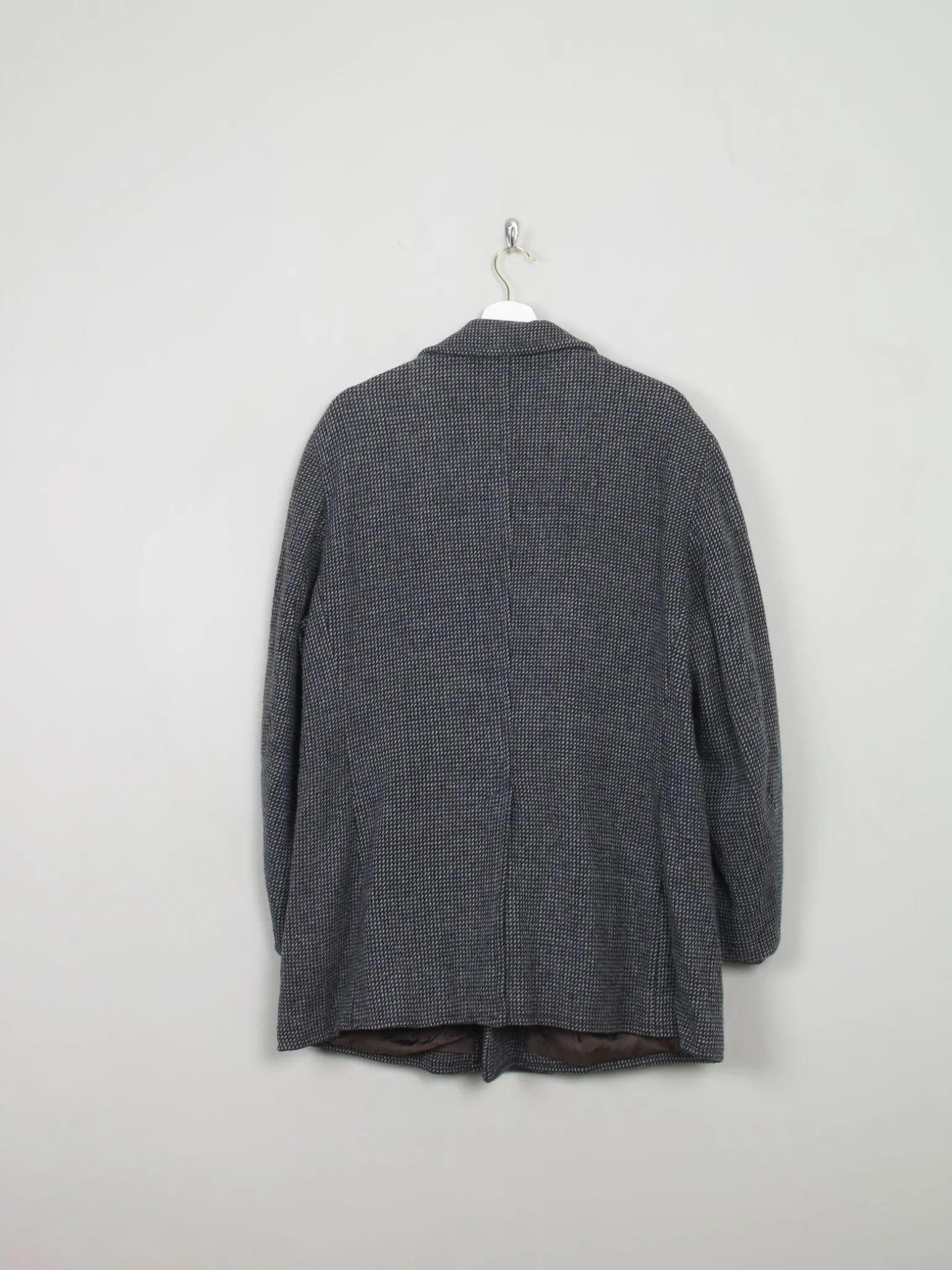 Men's Vintage Blue Tweed Short Coat 44/L