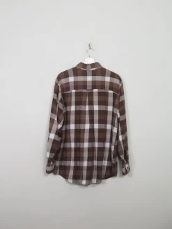 Men's Vintage Brown Flannel Shirt L