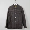 Men's Vintage Brown Leather Jacket L 44