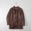 Men's Vintage Brown Leather 1970s Lined M