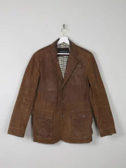Men's Vintage Brown Leather Jacket 38/40