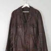 Men's Vintage Brown Leather Jacket L/XL