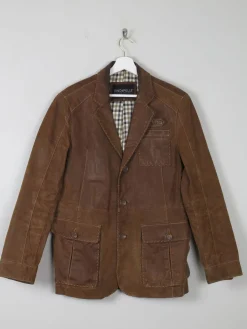Men's Vintage Brown Leather Jacket 38/40