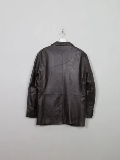 Men's Vintage Brown Leather Jacket Tailored L/42