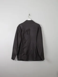 Men's Vintage Brown Leather Jacket L 44