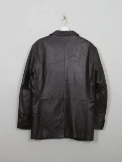Men's Vintage Brown Leather Jacket Tailored L/42