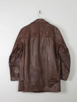 Men's Vintage Brown Leather 1970s Lined M
