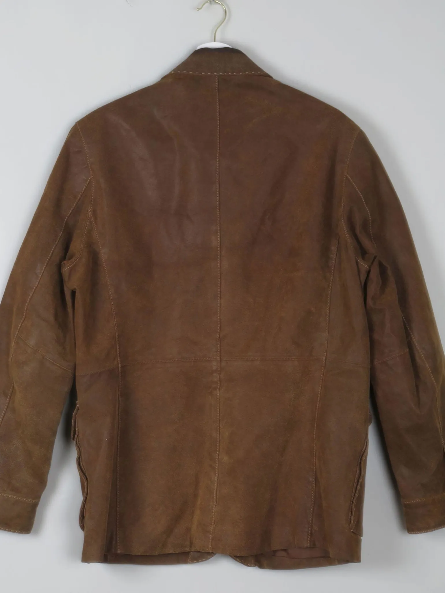 Men's Vintage Brown Leather Jacket 38/40