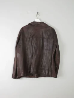 Men's Vintage Brown Leather Jacket L/XL