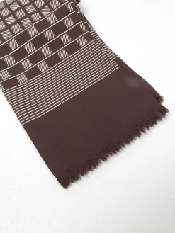 Men’s Vintage Brown Printed Vintage Scarf