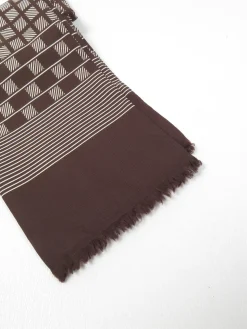 Men’s Vintage Brown Printed Vintage Scarf