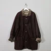 Men's Vintage Brown Sheepskin Short Coat XL