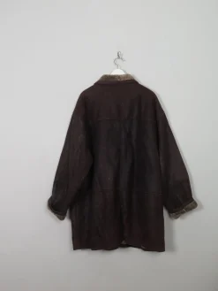 Men's Vintage Brown Sheepskin Short Coat XL