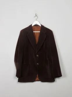 Men's Vintage Brown Velvet Jacket 40"