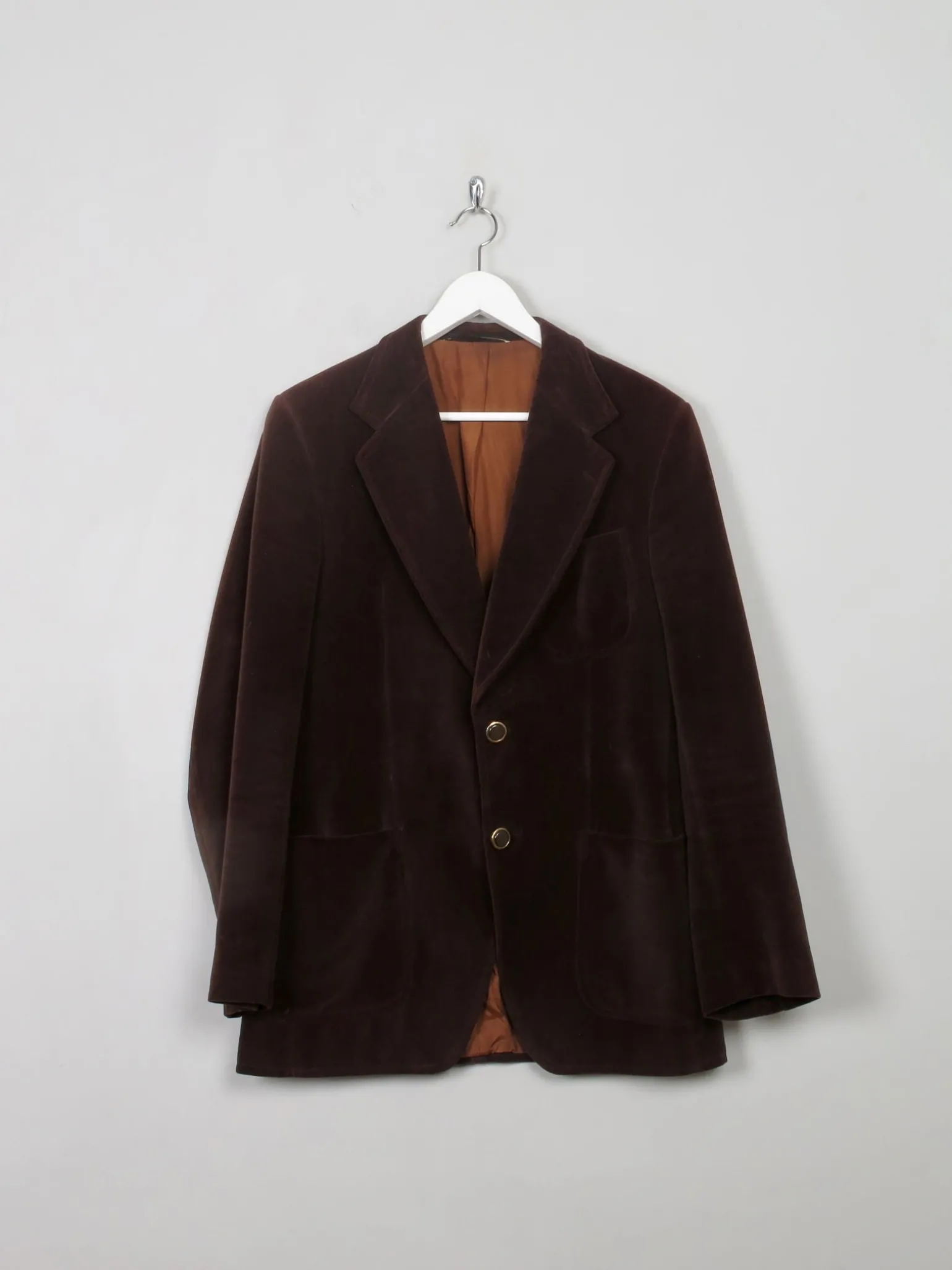 Men's Vintage Brown Velvet Jacket 40"