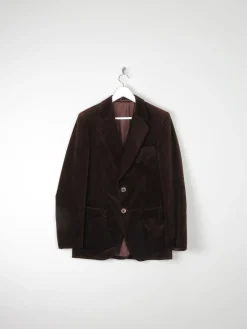 Men’s Vintage Brown Velvet Jacket 38" /S