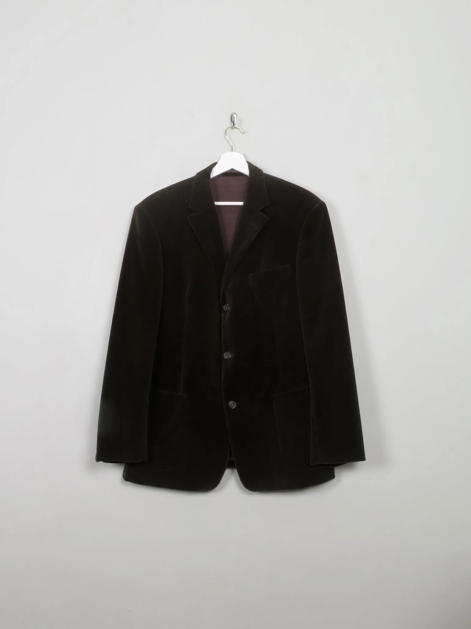 Men's Vintage Brown Velvet Jacket L
