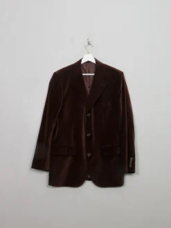 Men's Vintage Brown Velvet Jacket 40"