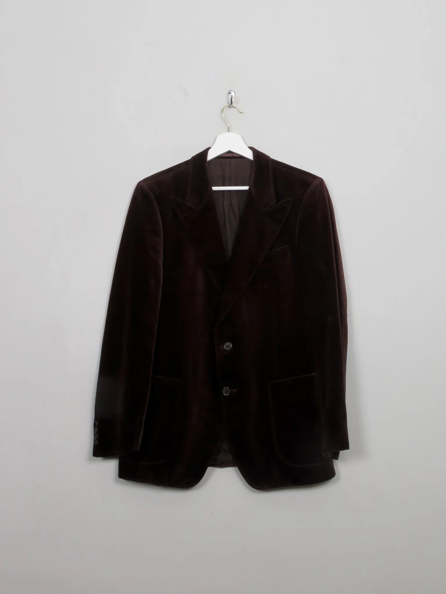 Men's Vintage Brown Velvet Jacket 38"