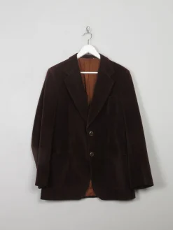 Men's Vintage Brown Velvet Jacket 40"