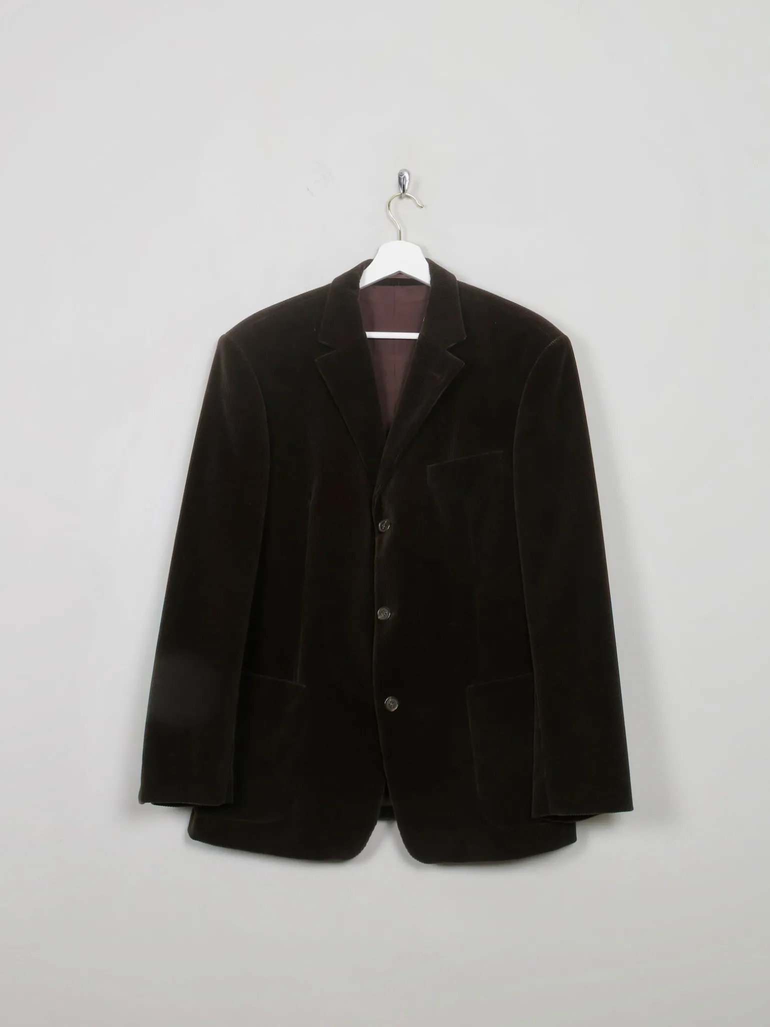 Men's Vintage Brown Velvet Jacket L