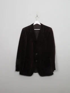 Men's Vintage Brown Velvet Jacket 38"