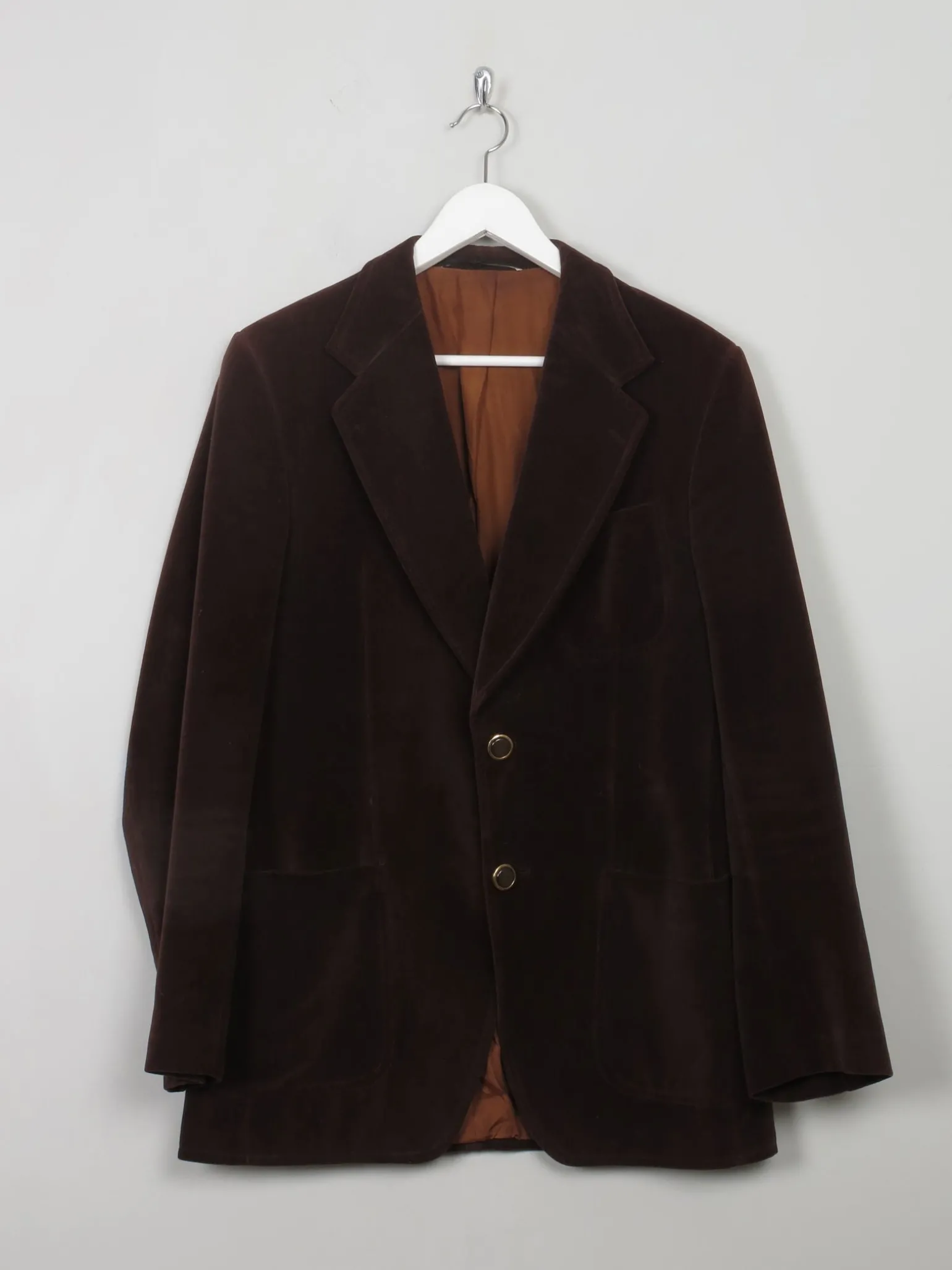 Men's Vintage Brown Velvet Jacket 40"