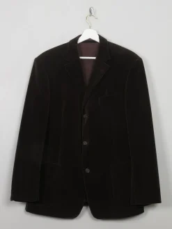 Men's Vintage Brown Velvet Jacket L