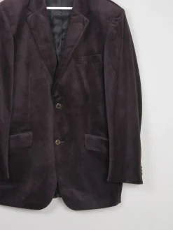 Men's Vintage Brown Velvet Jacket 42