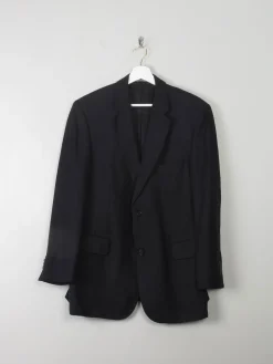 Men's Vintage Burberry Linen Jacket Navy M 42"