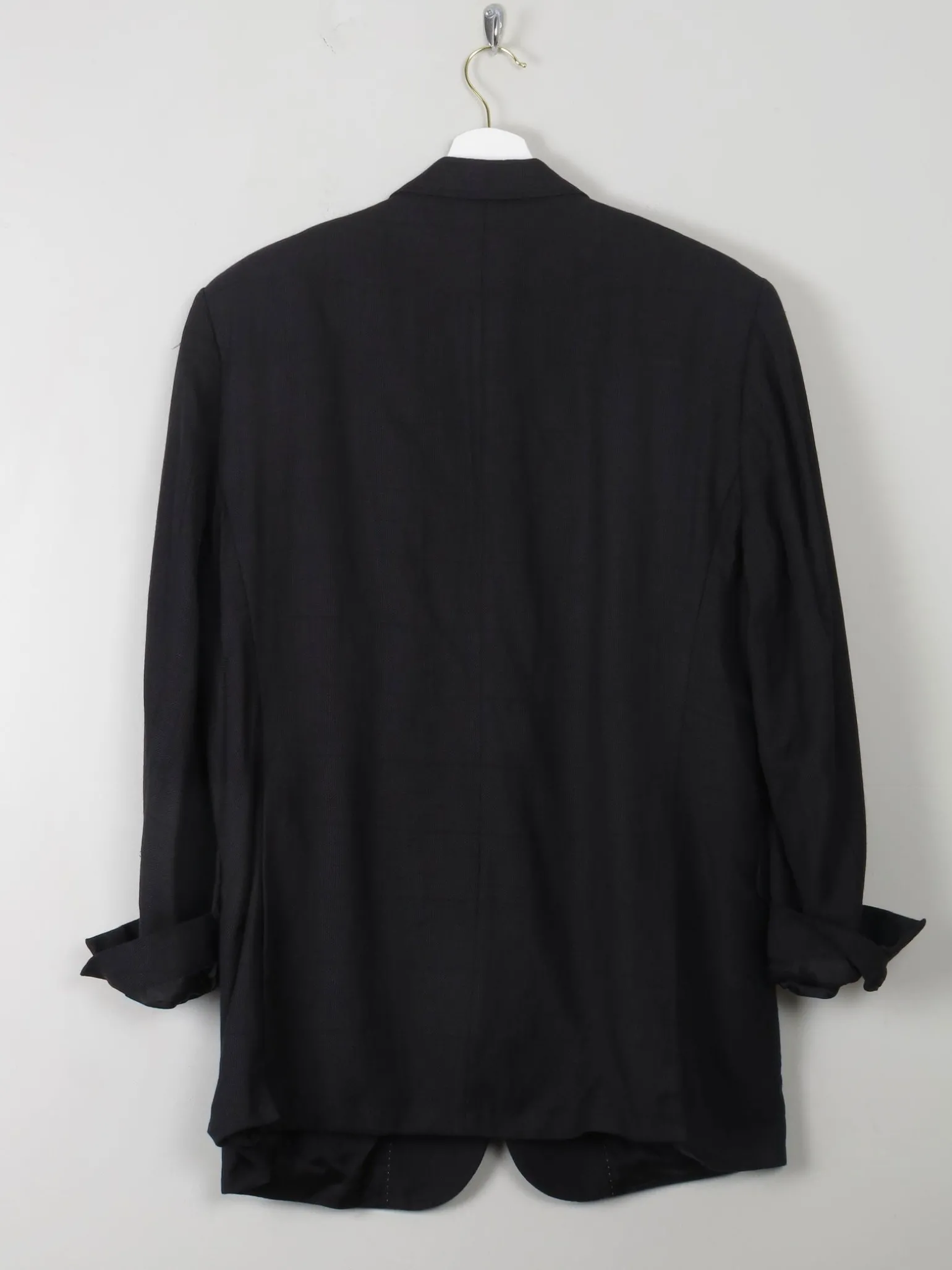 Men's Vintage Burberry Linen Jacket Navy M 42"