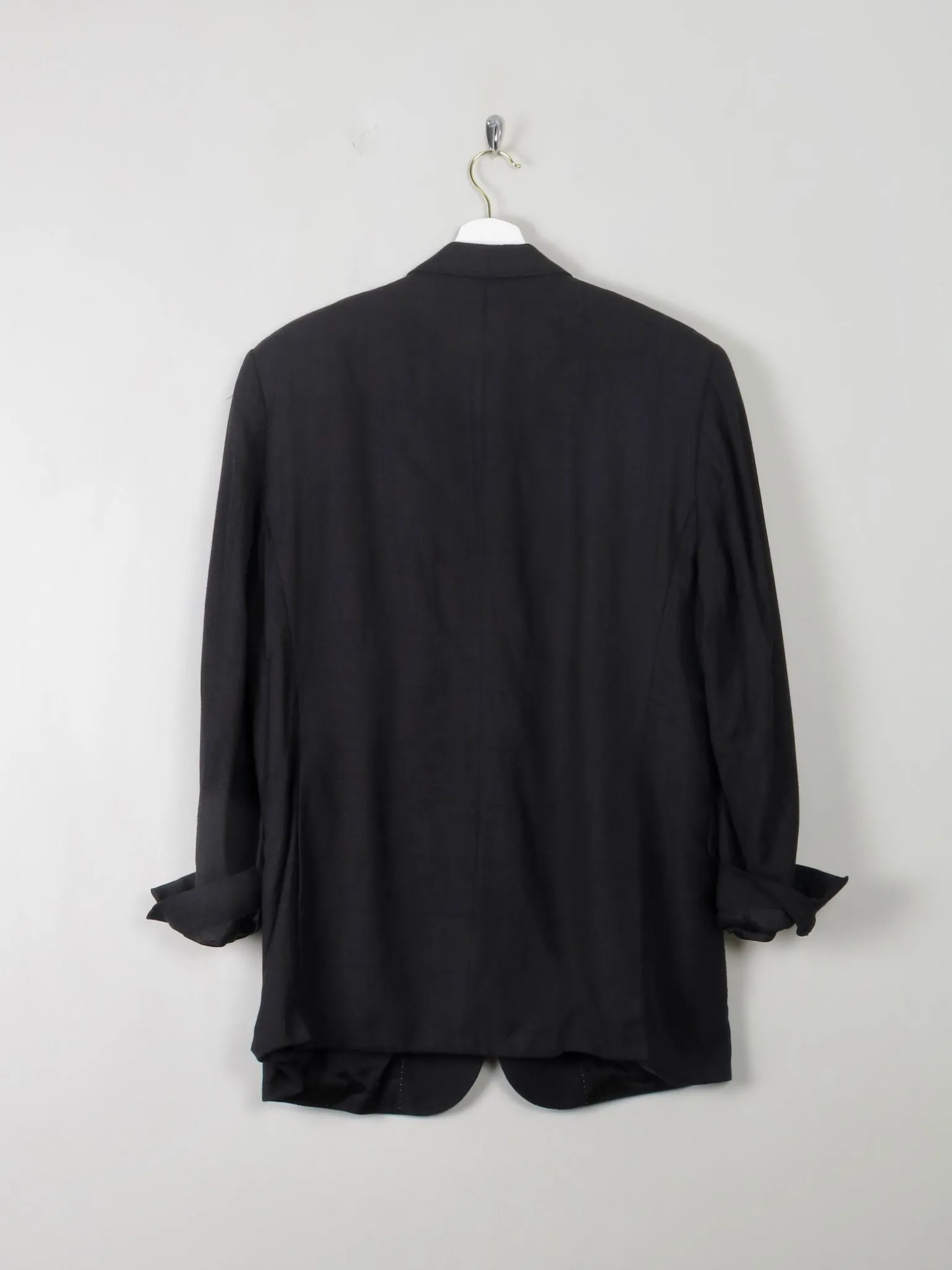 Men's Vintage Burberry Linen Jacket Navy M 42"
